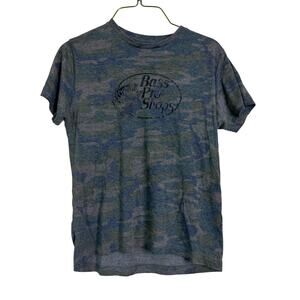 Bass Pro Shops Original Foil Logo Short-Sleeve Shirt Vintage Camo‎ YOUTH Large